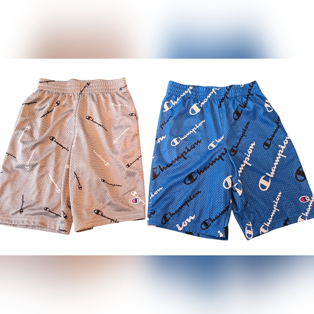 Bundle (2) Champion Logo Printed Shorts Sz M